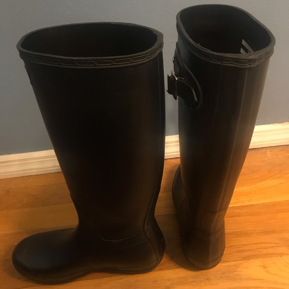 Matte black hunter boots - Picture 3 of 4